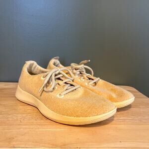 Allbirds Wool Runners 1221 NV1 Yellow Merino Wool Shoes Sneakers Women's 7